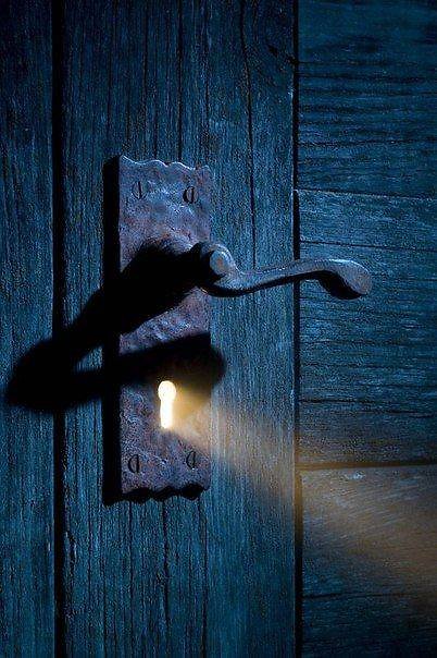 Discover. Light Shining Through Closed Door